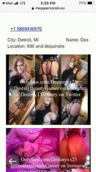 Escorts Detroit, Michigan beware of destiny she has aids and gave me std
