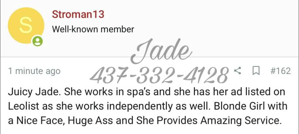 Escorts Markham, Ontario Jade
