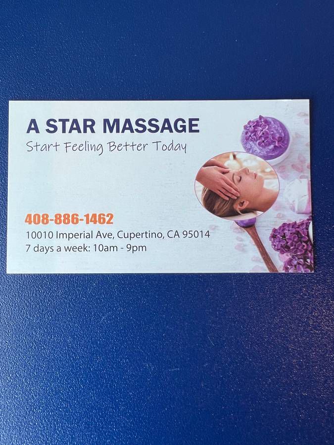 Body Rubs San Jose, California A Star Massage (cupertino)